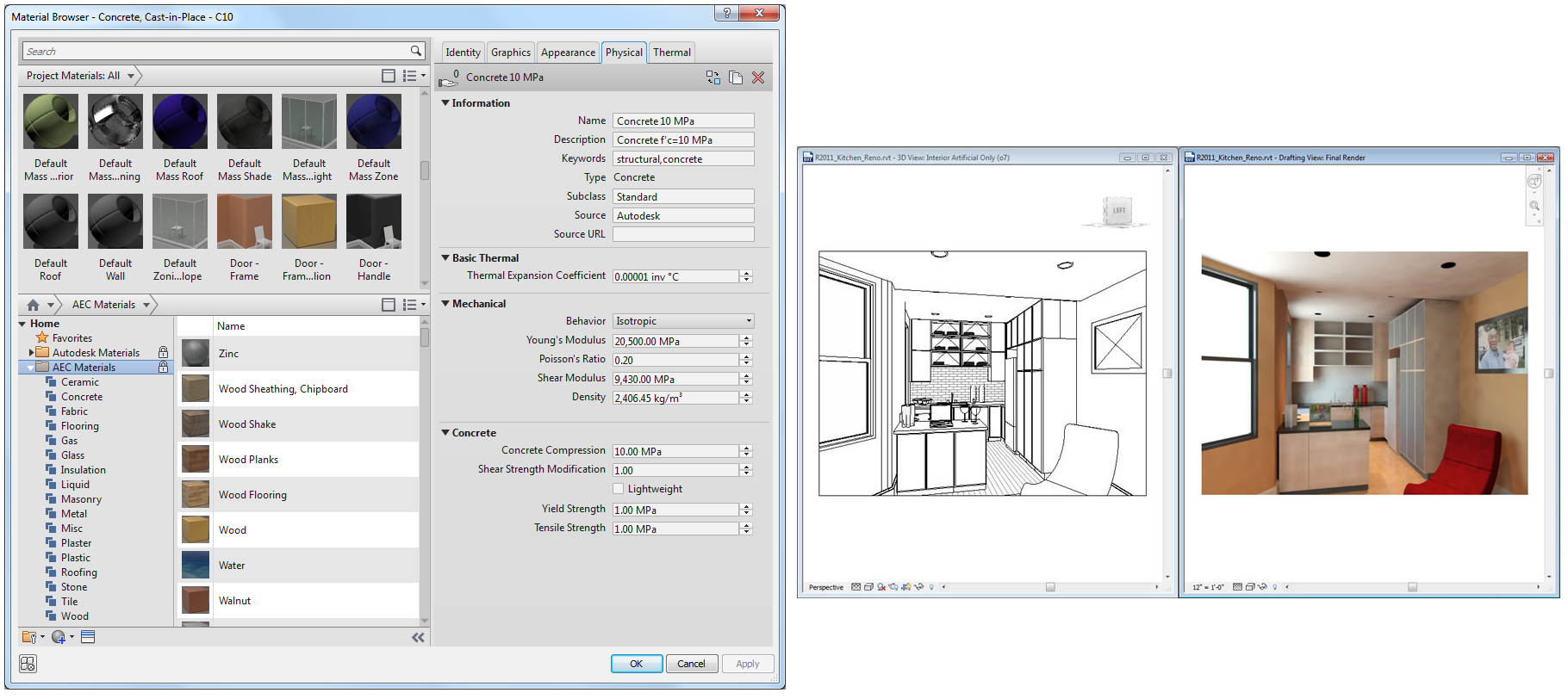 revit 2014 materials ui enhancements